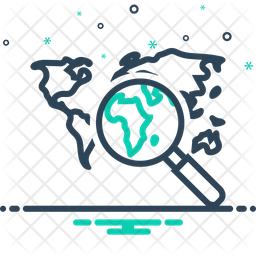 256x256 Discover World Icon Of Line Style