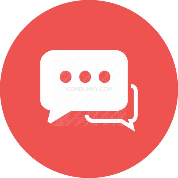 600x600 Message Board Flat Round Icon