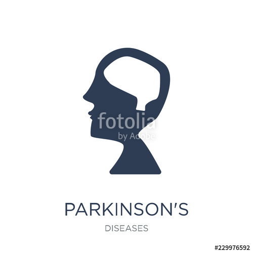 500x500 Parkinson's Disease Icon Trendy Flat Vector Parkinson's Disease