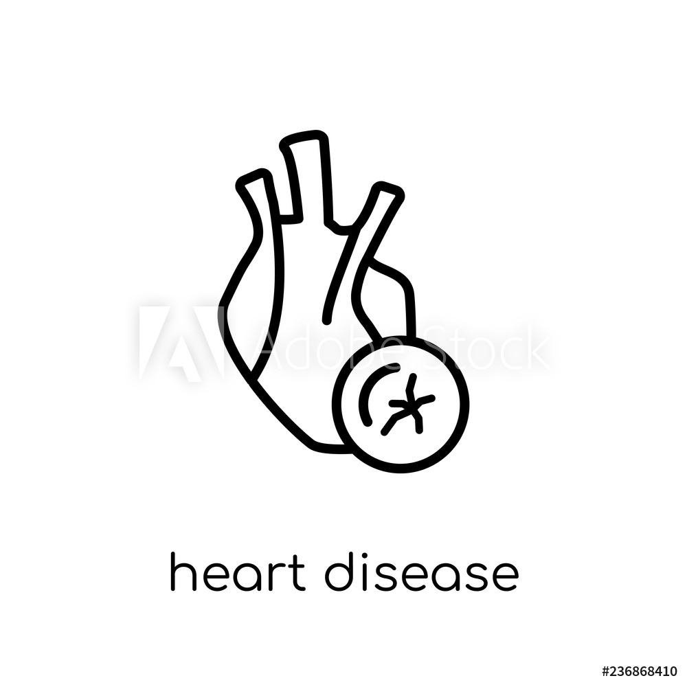 1000x1000 Photo Art Print Heart Disease Icon Europosters