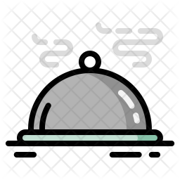 256x256 Dish Icon Of Colored Outline Style