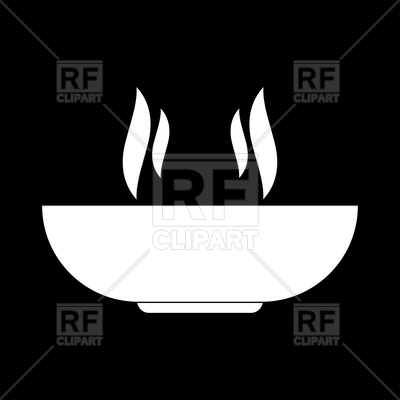 400x400 Hot Dish White Color Icon Vector Image Of Icons And Emblems