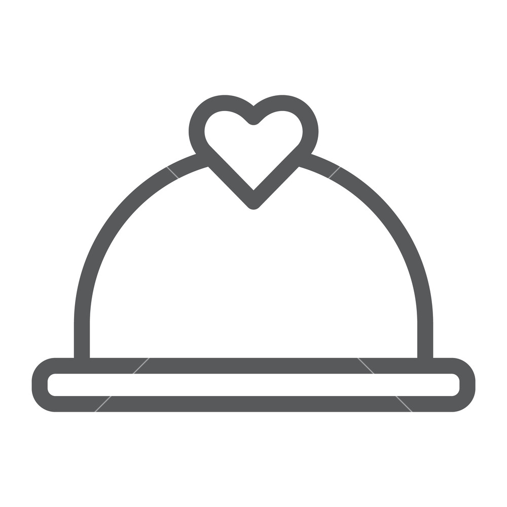 1000x1000 Romantic Dinner Line Icon, Valentine And Love, Heart Over Dish