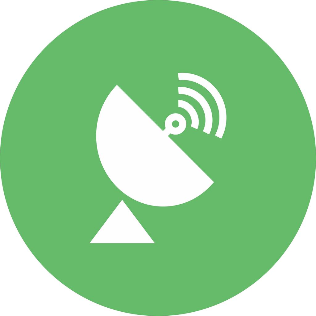 1024x1024 Satellite Dish Flat Round Icon