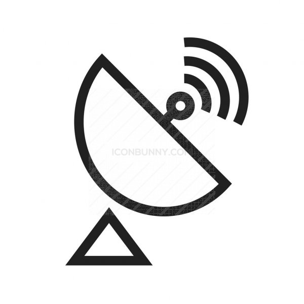 600x600 Satellite Dish Line Icon