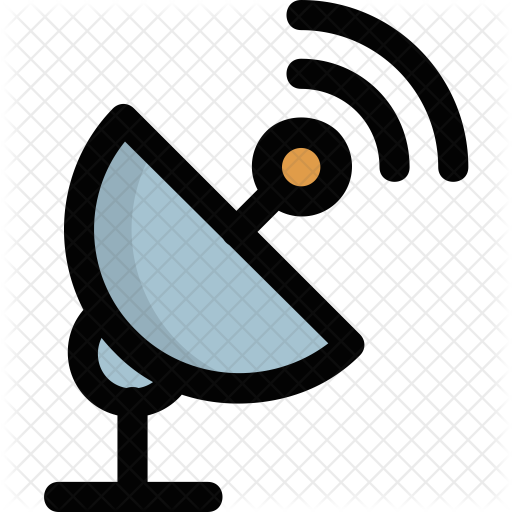 512x512 Satellite Icon Of Colored Outline Style