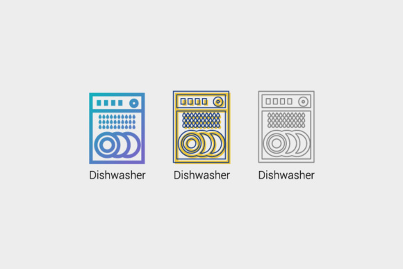 580x387 Dishwasher Icon Graphic