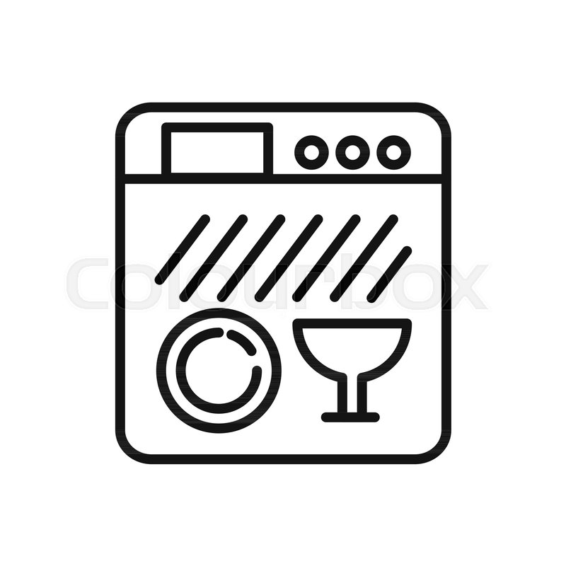 800x800 Kitchen Dishwasher Machine Icon Stock Vector Colourbox