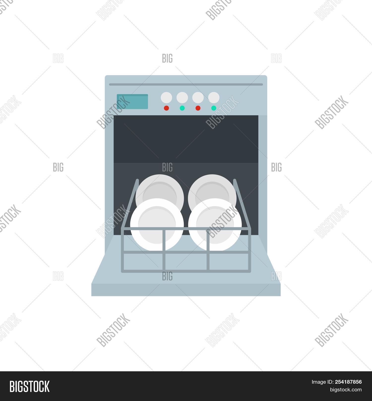 1500x1620 Open Dishwasher Icon Flat Illustration Of Open Dishwasher Icon