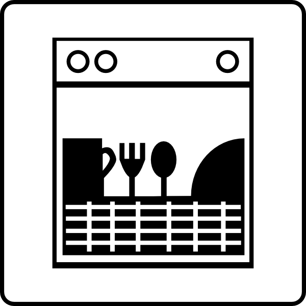 600x600 Hotel Icon Room Has Dishwasher Clip Art