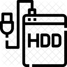 256x256 Hard Disk Drive Icon Of Line Style