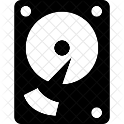 256x256 Hard Disk Icon Of Glyph Style