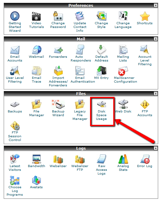 517x644 Disk Space Usage