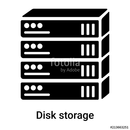 500x500 Disk Storage Icon Vector Sign And Symbol Isolated On White