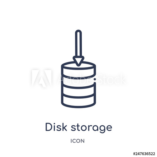 500x500 Disk Storage Icon From User Interface Outline Collection Thin