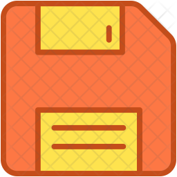 256x256 Diskette Icon Of Colored Outline Style