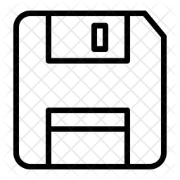256x256 Diskette Icon Of Line Style