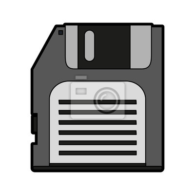 400x400 Diskette Oder Diskette Icon Bild Vektor Illustration Design