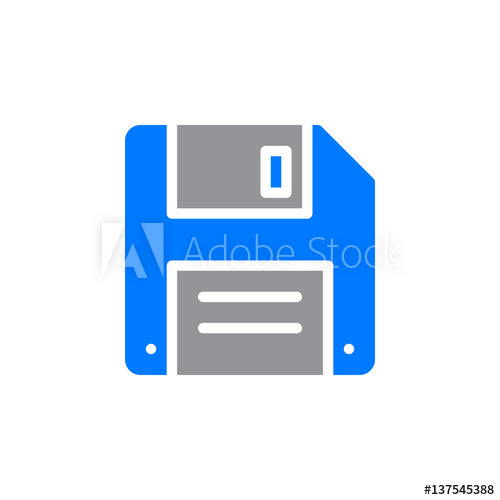 500x500 Floppy Disk, Diskette Icon Vector, Filled Flat Sign, Solid