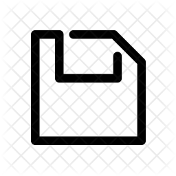 256x256 Line, Save, Disc, Diskette Icon Of Line Style