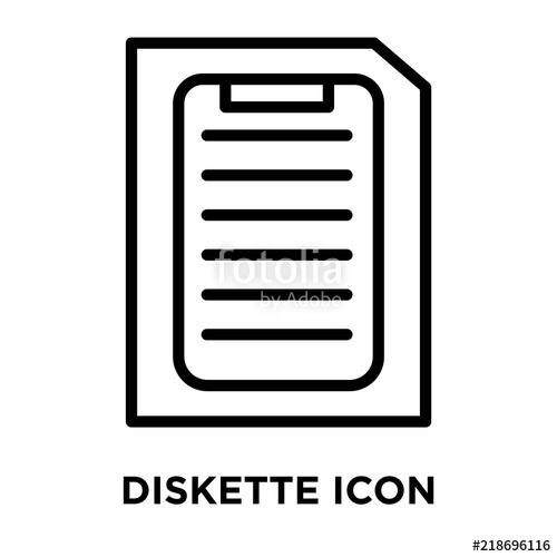 500x500 Diskette Icons Isolated On White Background Modern And Editable