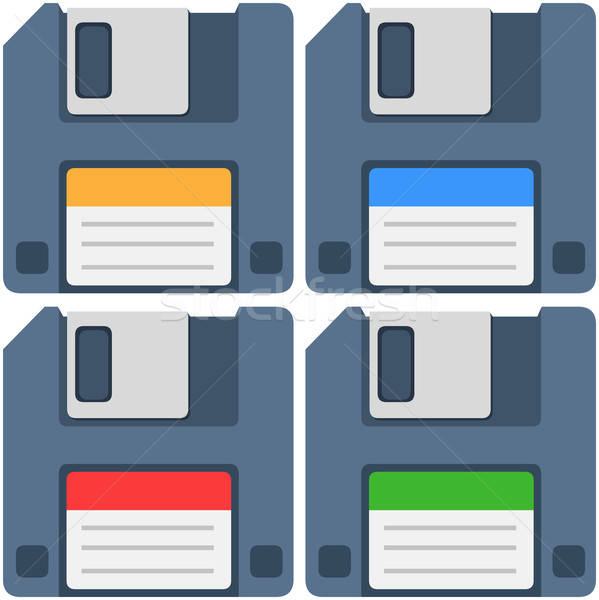 599x600 Computer Floppy Diskette Icon Pack Vector Illustration Liron