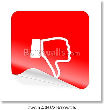 362x382 Dislike Icon, Art Print Barewalls Posters Prints