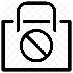 256x256 Dismiss Bag Icon Of Line Style