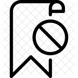 256x256 Dismiss Bookmark Icon Of Line Style