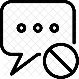 256x256 Dismiss Chat Icon Of Line Style