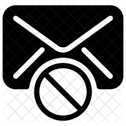 256x256 Dismiss Mail Icon Of Glyph Style