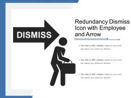 260x195 Redundancy Dismiss Icon With Employee And Arrow Powerpoint