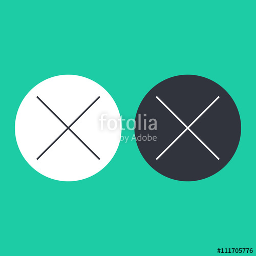 500x500 Thin Line Dismiss Icon Stock Image And Royalty Free Vector