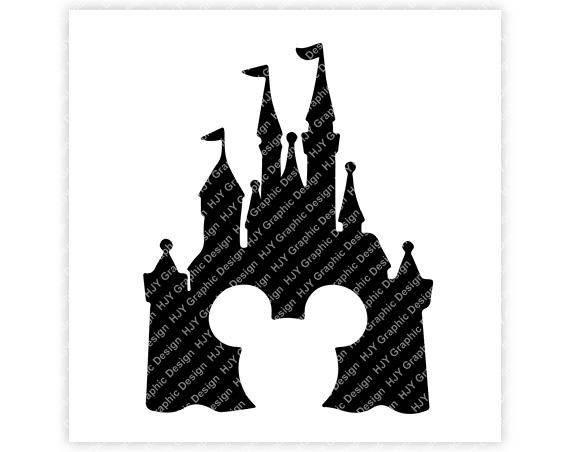 570x452 Disney Castle Icon Mickey Minnie Head Ears Digital Etsy