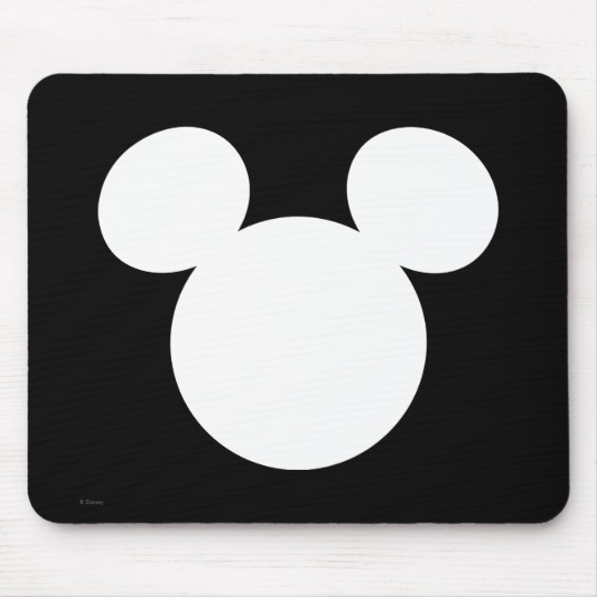 540x540 Disney Logo White Mickey Icon Mouse Pad