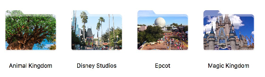 542x159 Disney Park Folder Icons
