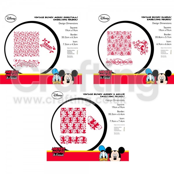 600x600 Disney Vintage Embossing Folder Range