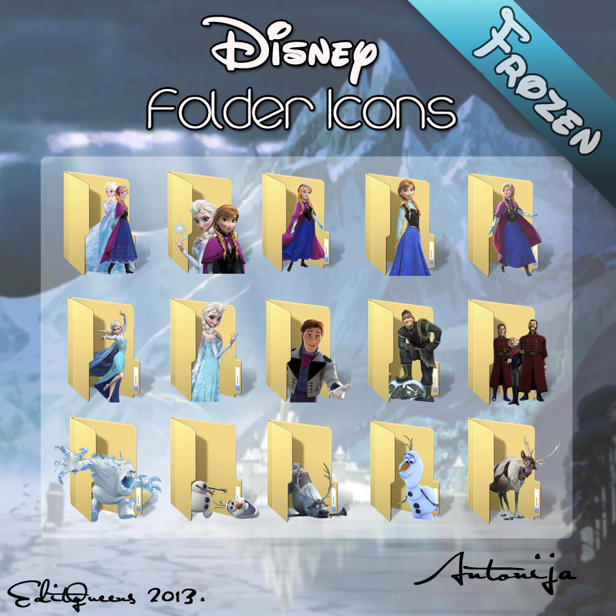 900x900 Disney Folder Icons