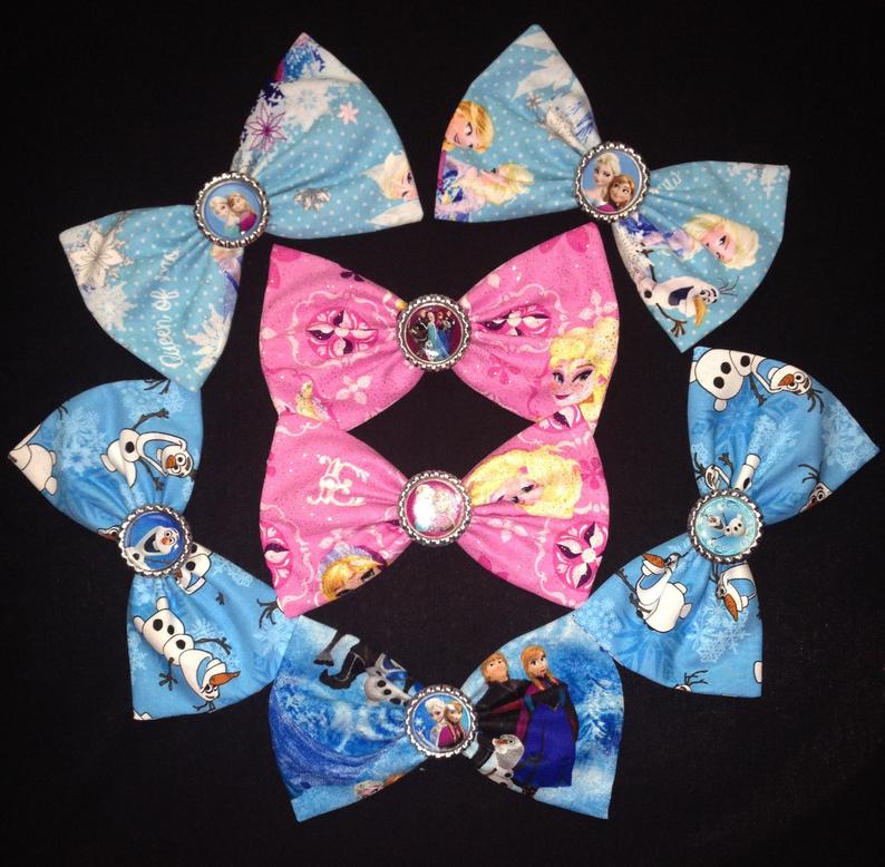 794x778 Disney Frozen Fabric Hair Bow Clip Etsy