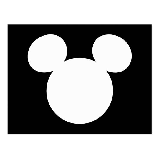 540x540 Disney Logo White Mickey Icon Postcard