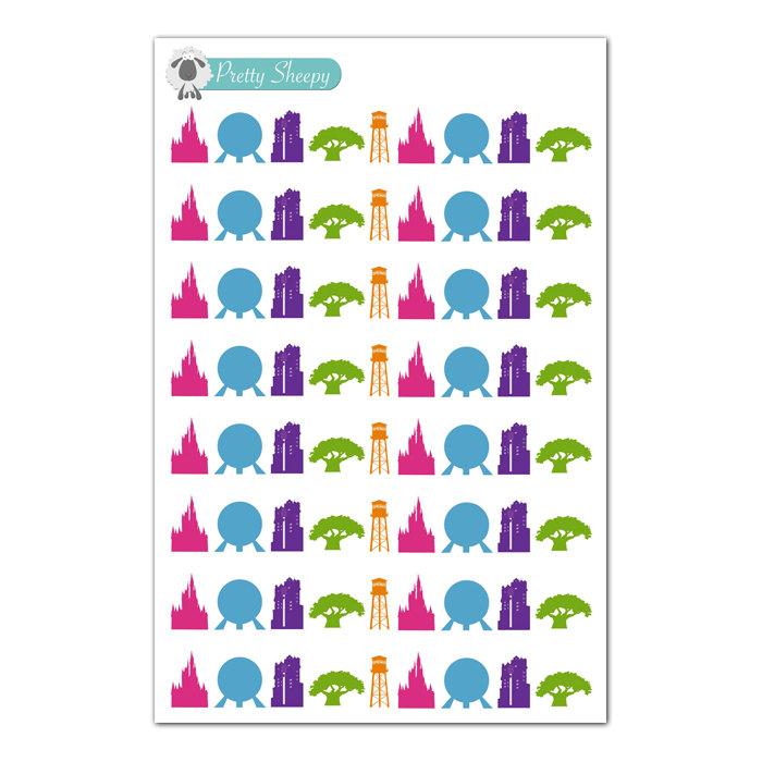 Walt Disney World Park Icons Stickers Pretty Sheepy 700x700 Walt Disney World Park Icons Stickers Pretty Sheepy