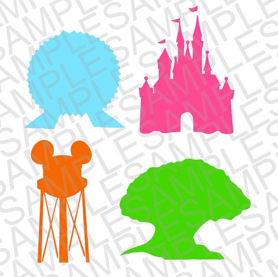570x568 Disney Inspired Disney World Icons And Dxf Disney