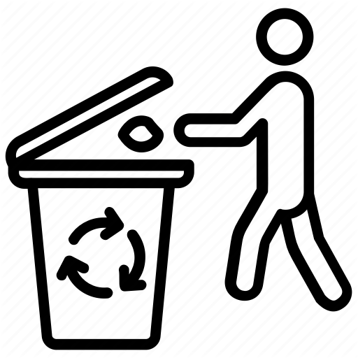 512x512 Disposing Trash, Recyclable Waste, Recycling Trash, Throwing Trash