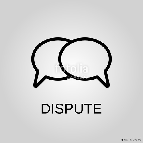 500x500 Dispute Icon Dispute Symbol Flat Design Stock