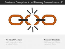 260x195 Business Disruption Icon Showing Broken Handcuff Presentation