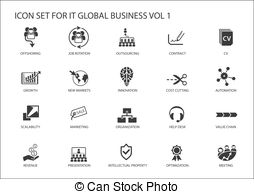 254x194 Digital Business Disruption Icon Set