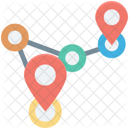 256x256 Distance Icon Of Flat Style