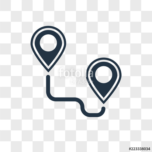 500x500 Distance Vector Icon Isolated On Transparent Background, Distance