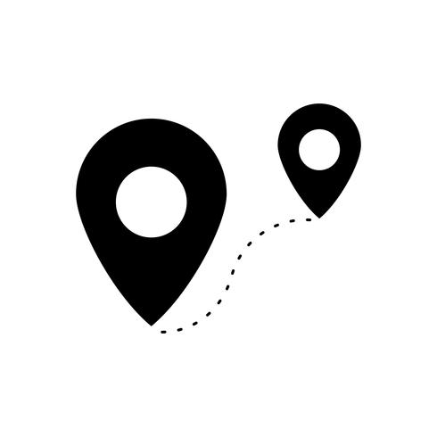 490x490 Distance Glyph Black Icon