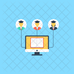 256x256 Distance Learning Icon Of Flat Style